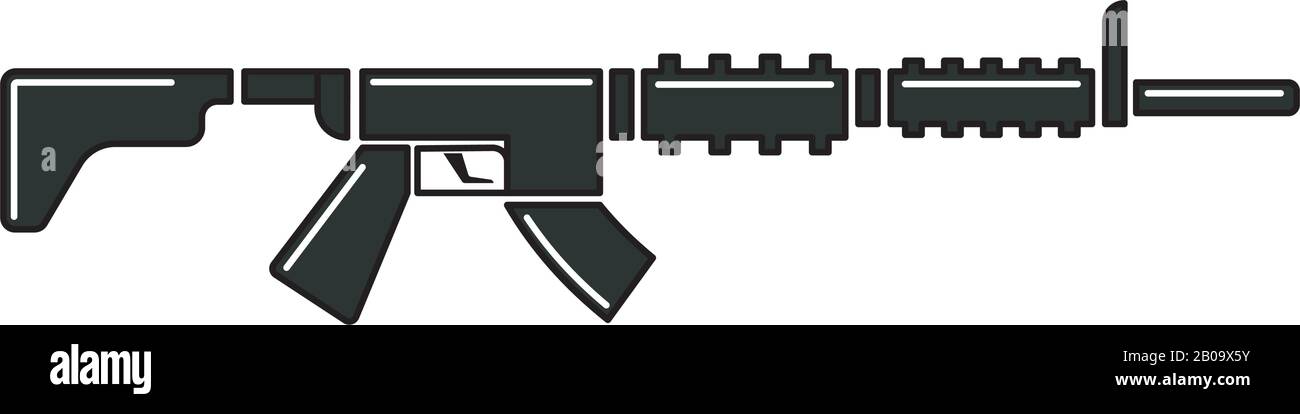 Isolated militay rifle icon Stock Vector Image & Art - Alamy