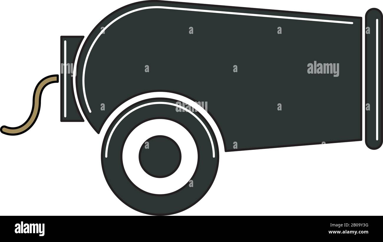 Isolated old war canon icon Stock Vector
