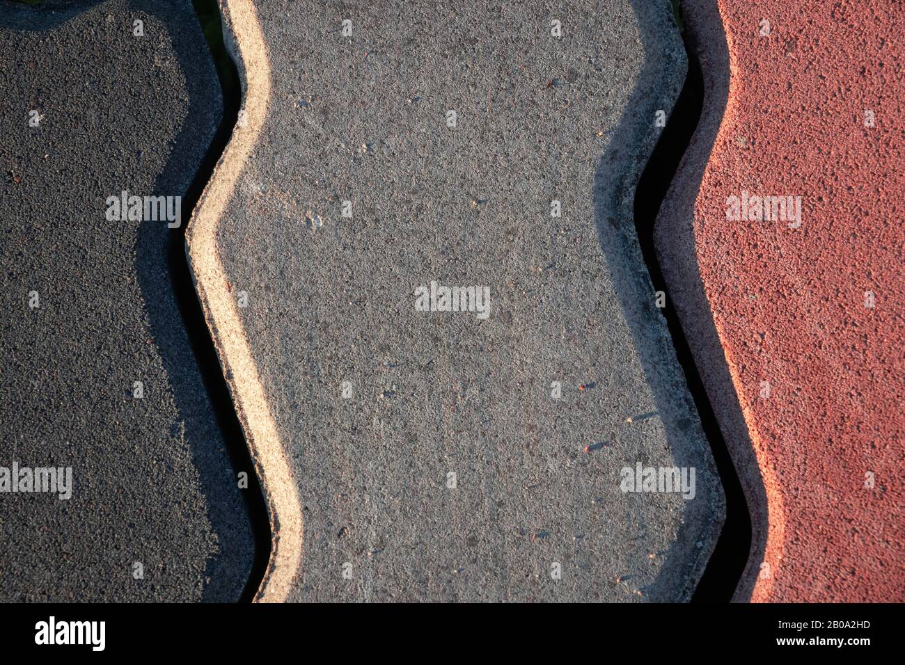 Black, grey and red bricks Stock Photo
