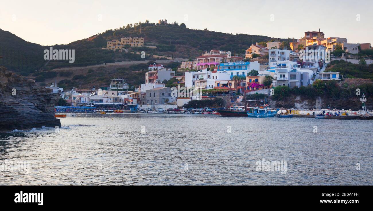 The seaside village of Bali on the northern coast of  Crete. August 2018 Stock Photo