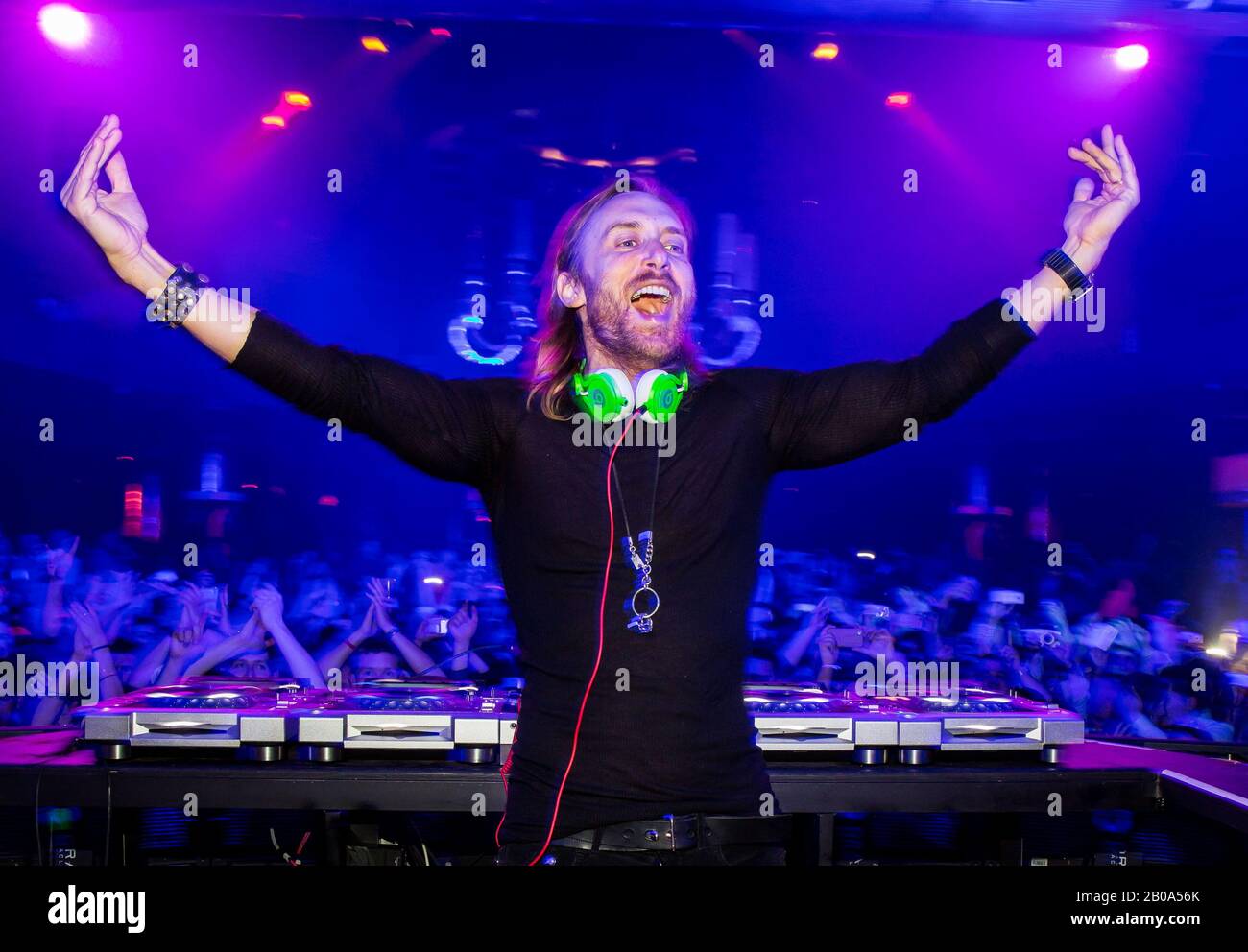 LAS VEGAS, NV - April 5: David Guetta performs at XS Nightclub 4 Year Anniversary at Encore Resort at Wynn Las Vegas on April 5, 2013 in Las Vegas, Nevada. © Kabik/ Starlitepics /MediaPunch Inc. Stock Photo