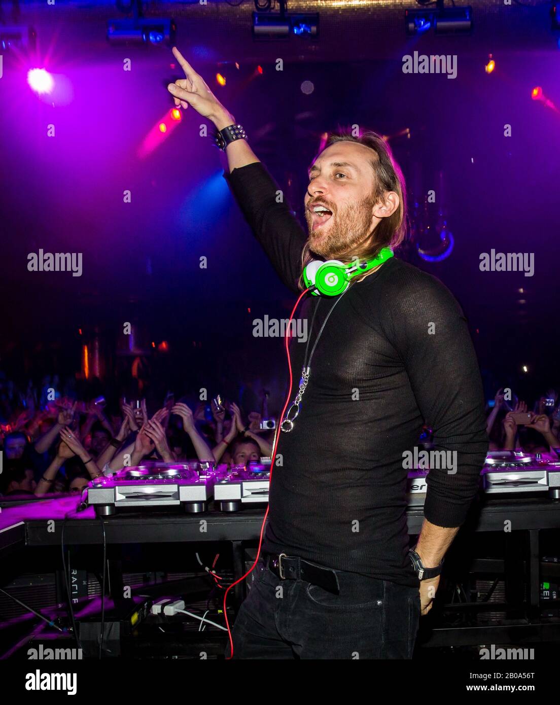 LAS VEGAS, NV - April 5: David Guetta performs at XS Nightclub 4 Year Anniversary at Encore Resort at Wynn Las Vegas on April 5, 2013 in Las Vegas, Nevada. © Kabik/ Starlitepics /MediaPunch Inc. Stock Photo