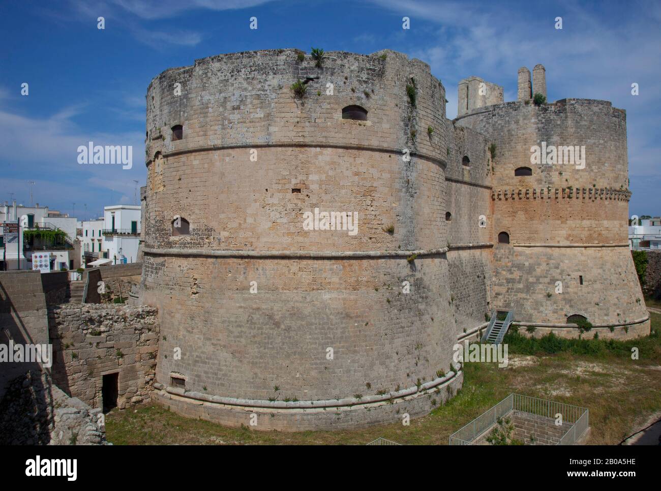 Castello Aragonese. The imposing castle of  Otranto, a coastal  town in the Apulia region of Southern Italy. June 2018 Stock Photo