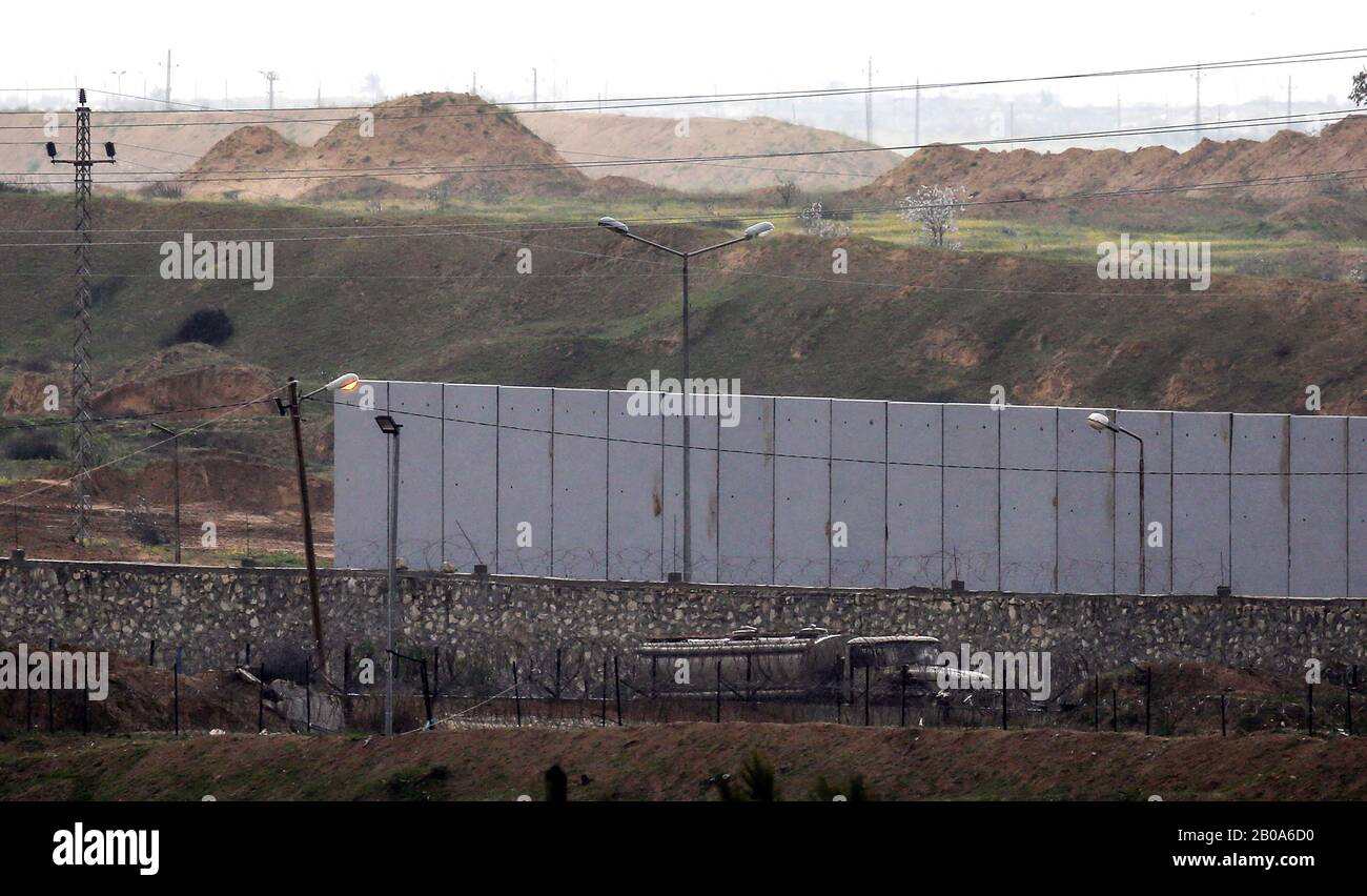 A picture taken in Rafah in the southern Gaza Strip at the border with