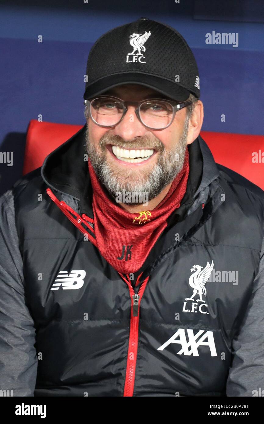 Coach Jurgen Klopp of FC Liverpool during the UEFA Champions League, round  of 16 football match between Atletico de Madrid and Liverpool on February  18, 2020 at Wanda Metropolitano stadium in Madrid,