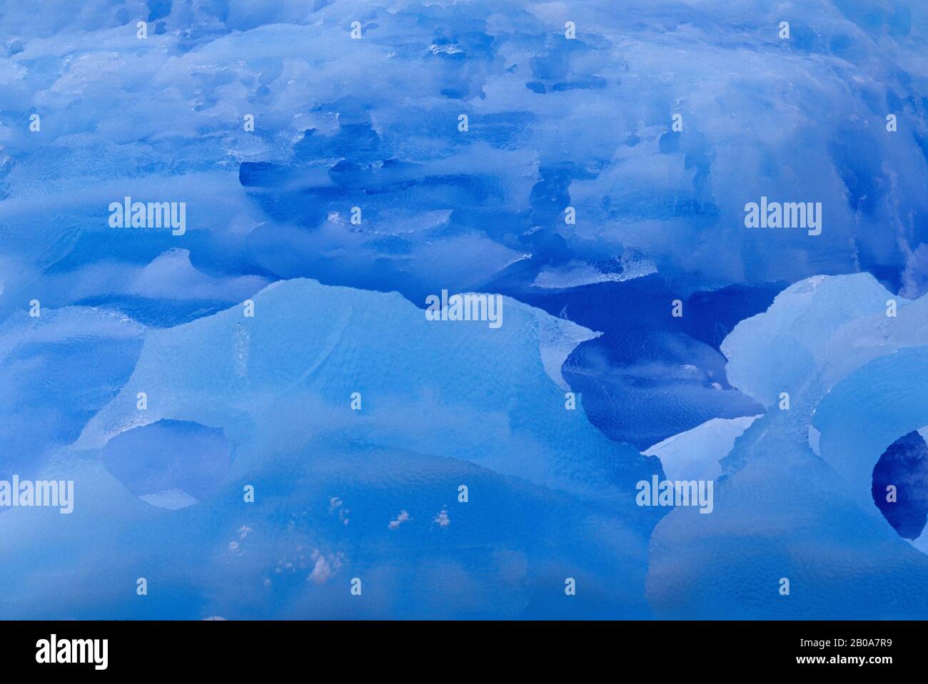 ANTARCTIC PENINSULA, ARGENTINE ISLANDS, BLUE ICEBERG, DETAIL Stock