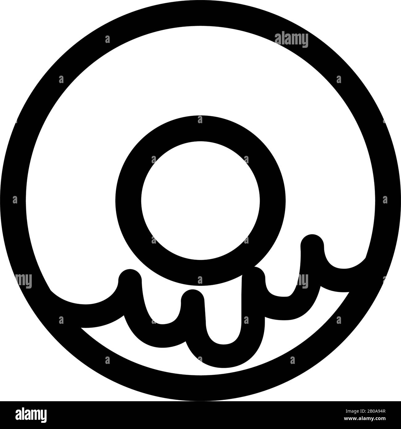 Glazed donut icon cartoon Stock Vector Images - Alamy