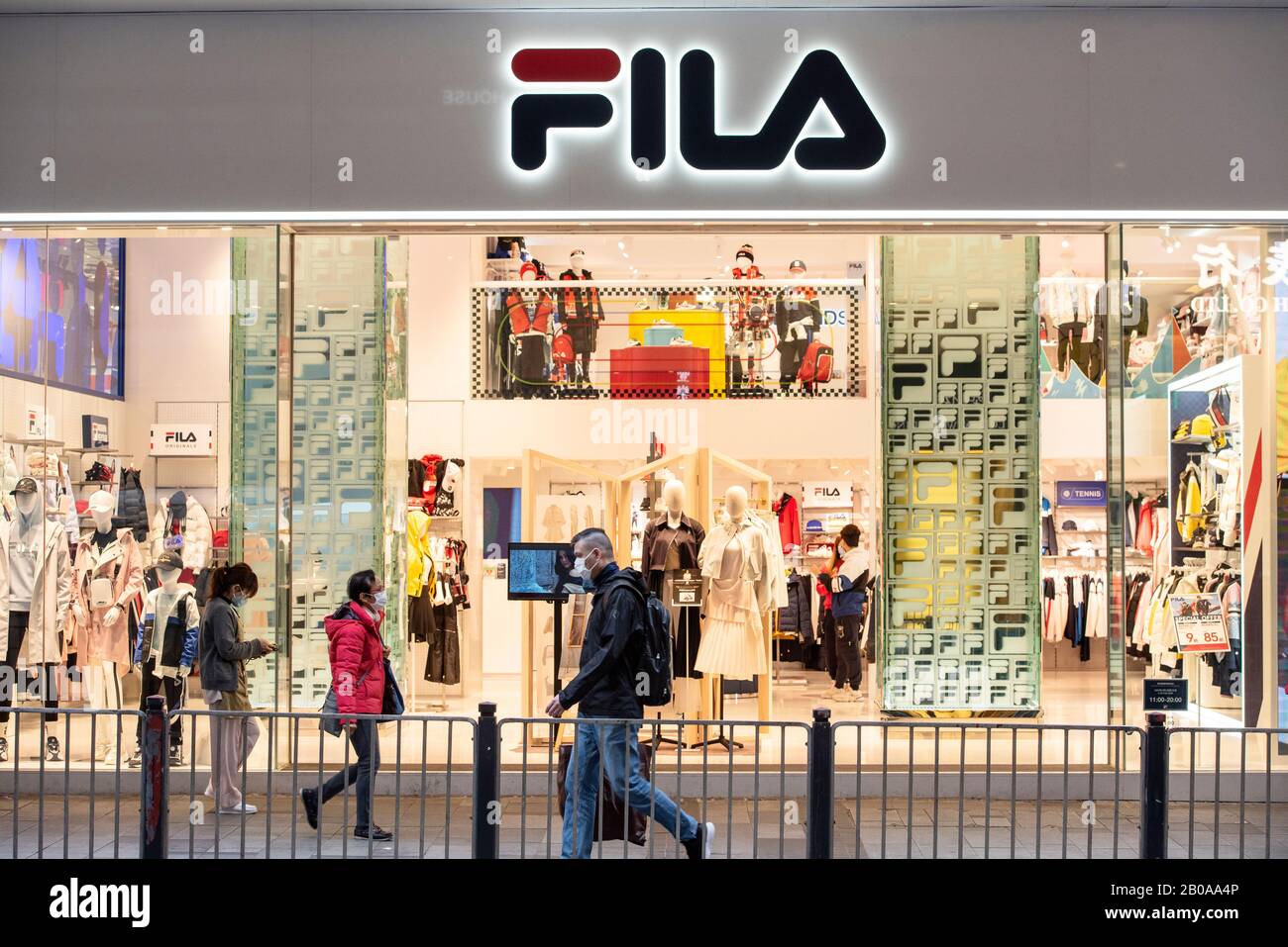 Italian sportswear goods brand Fila store seen in Hong Kong Stock