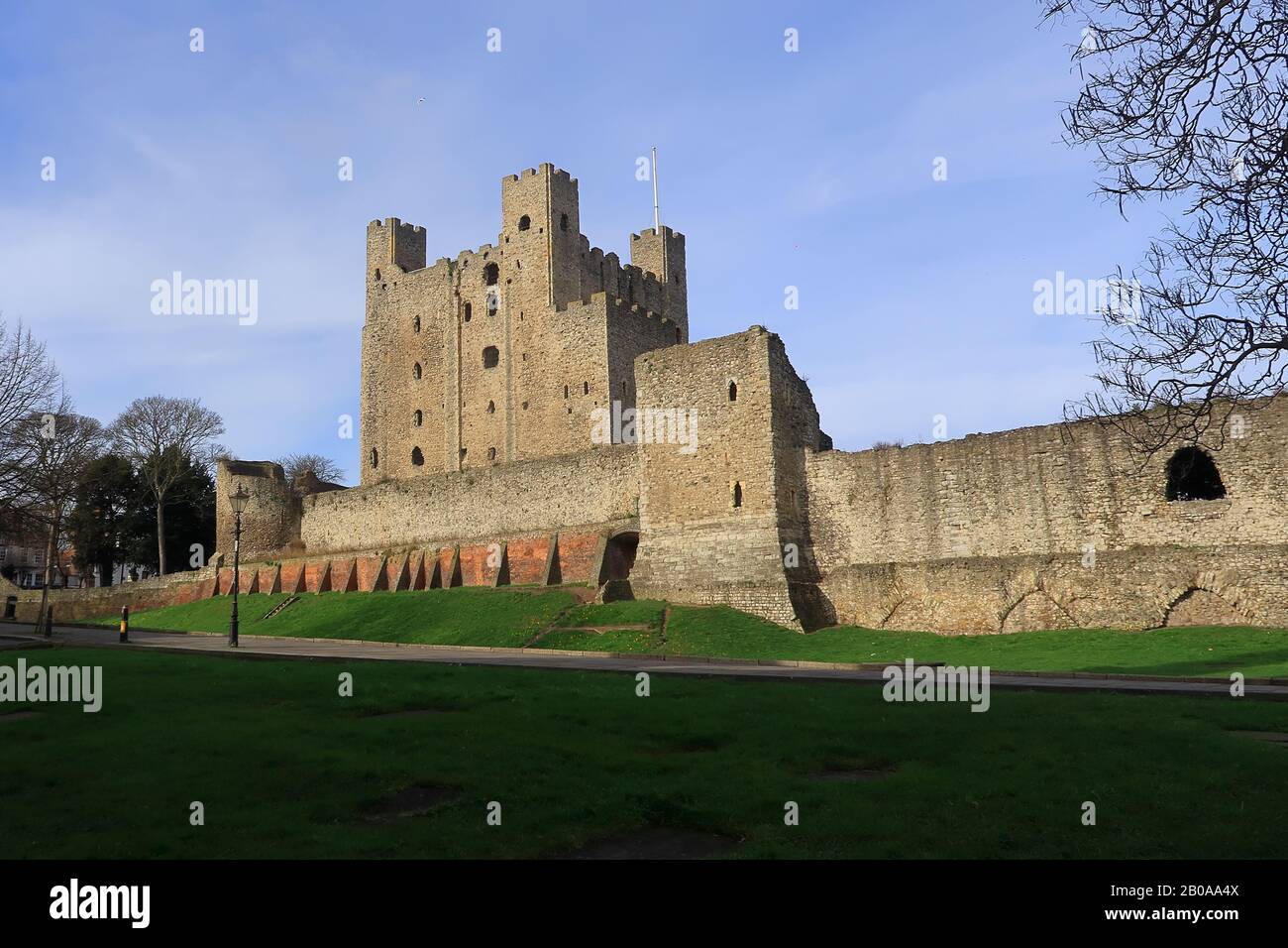 The Tower of Rochester Castle Stock Photo - Alamy