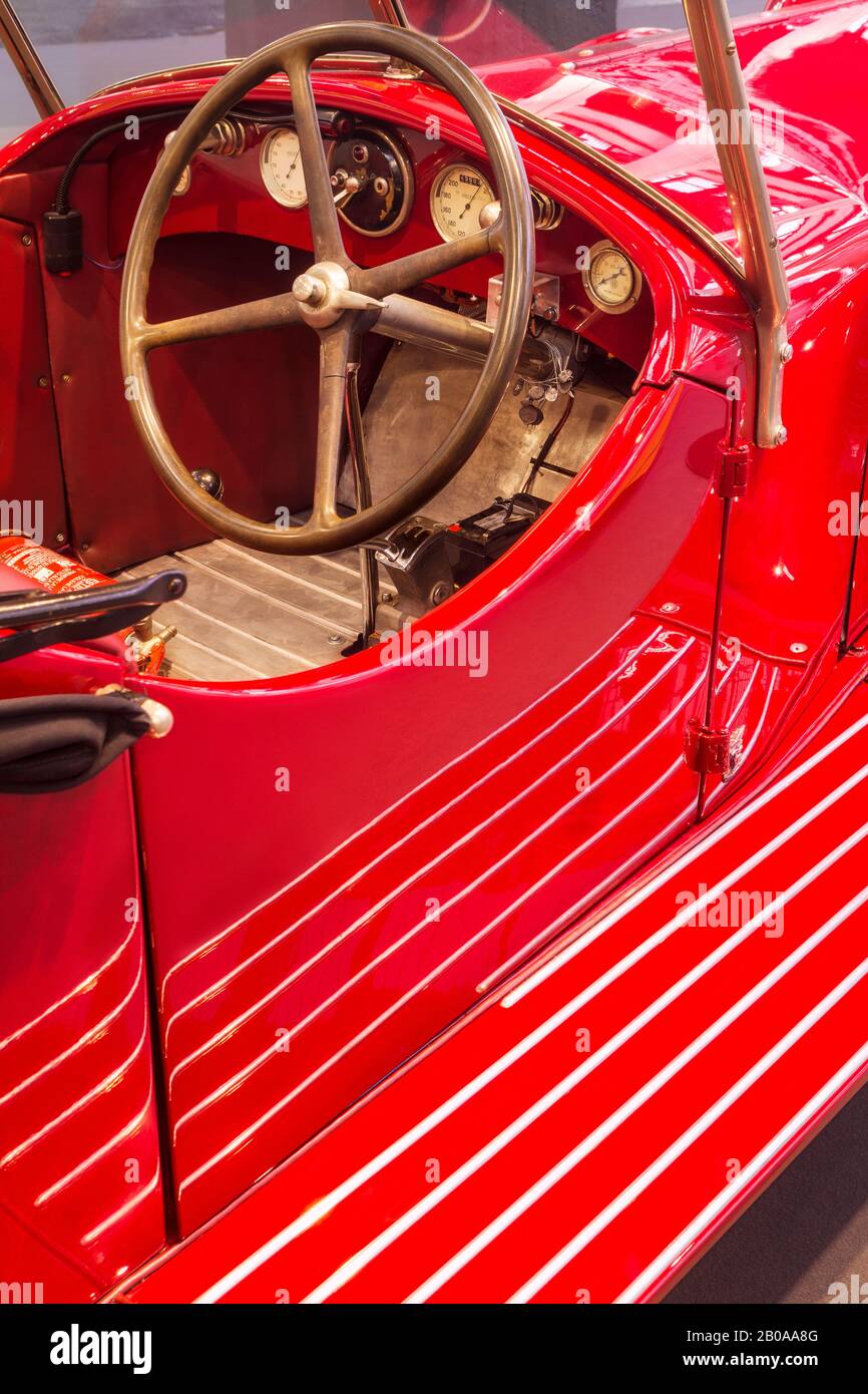 Detail of 1928 Alfa Romeo 6C 1500 Super Sport Stock Photo