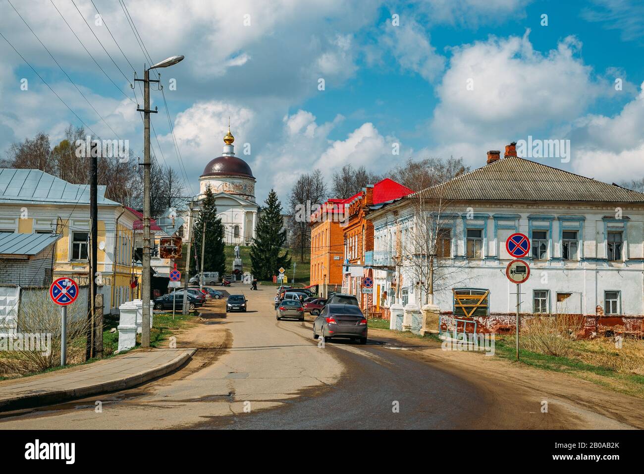 Small provincial city Myshkin on Volga river Stock Photo