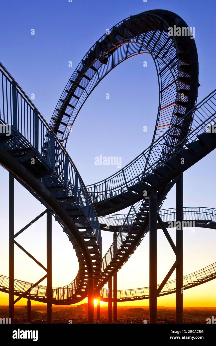 Tiger and Turtle – Magic Mountain, art installation and landmark in Angerpark, Germany, North Rhine-Westphalia, Ruhr Area, Duisburg Stock Photo