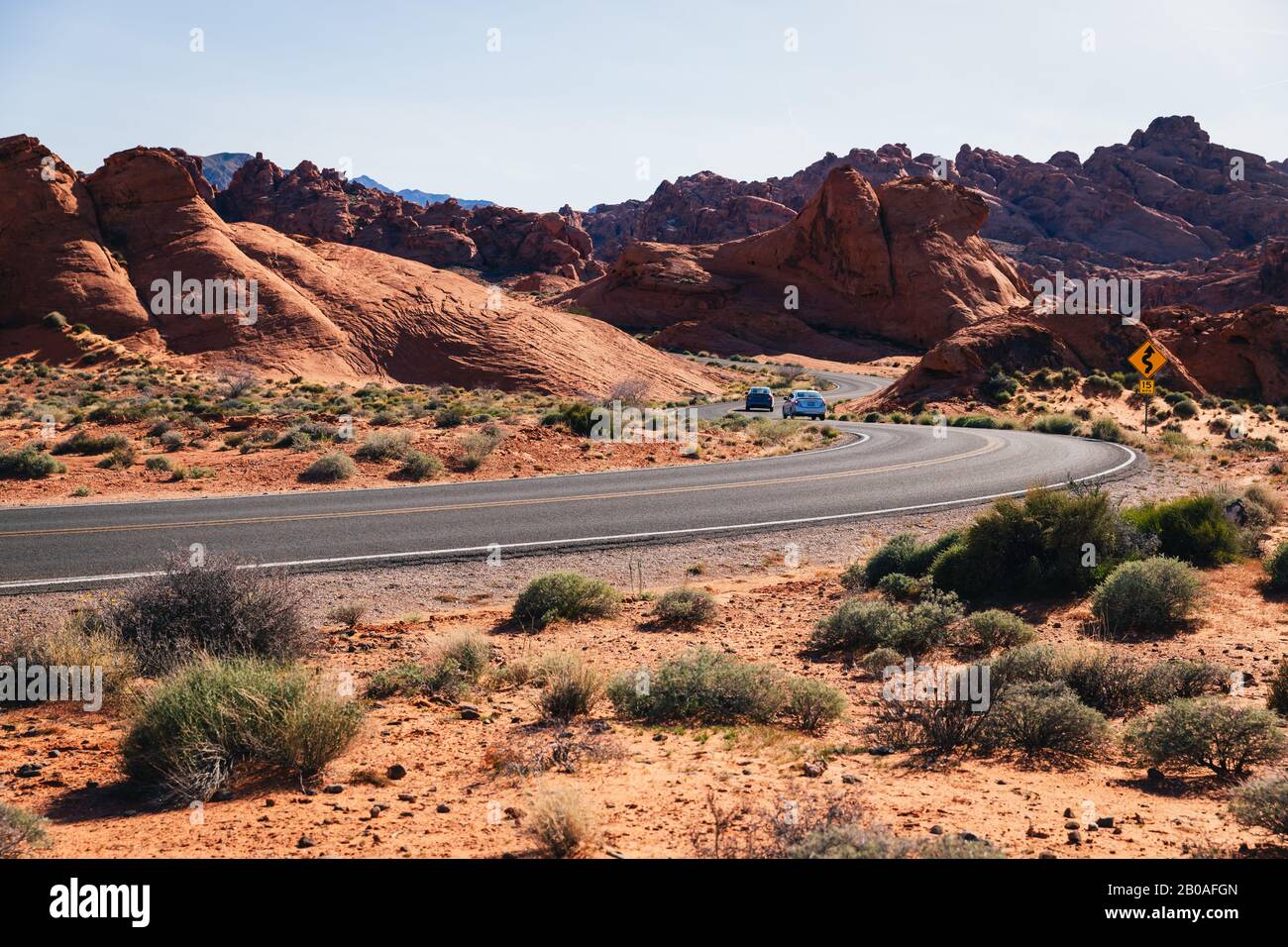 Road winding through the rocky desert landscape Stock Photo - Alamy