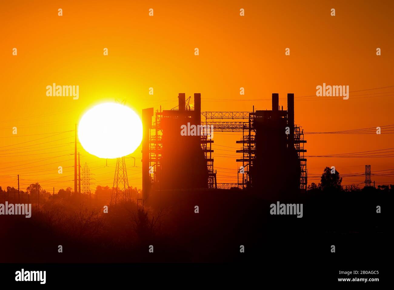 Electric Power plant at sunset. Tempe Az. RZ1405.tif Stock Photo Alamy