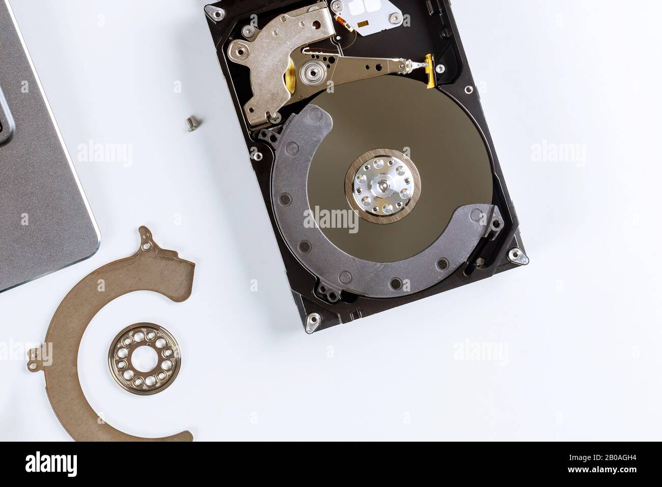 Computer Hard Drive Killswitch Repairing inside hard disk hi-res stock photography and images - Alamy