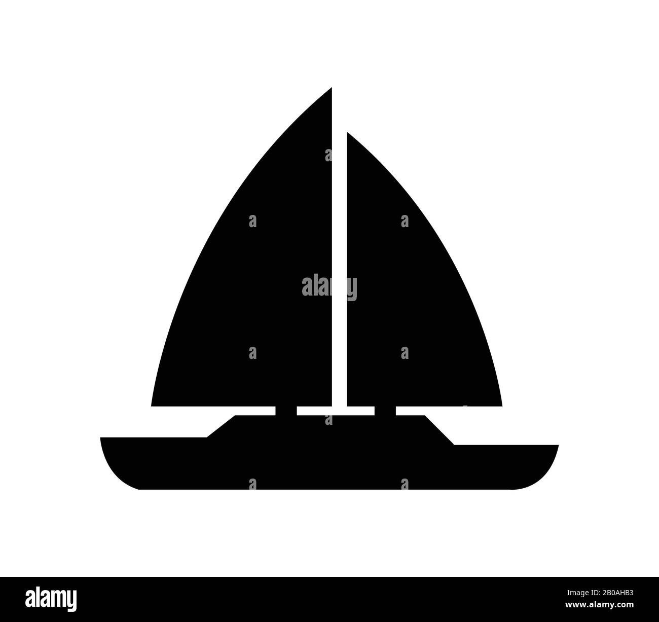 sailboat icon illustrated in vector on white background Stock Vector ...