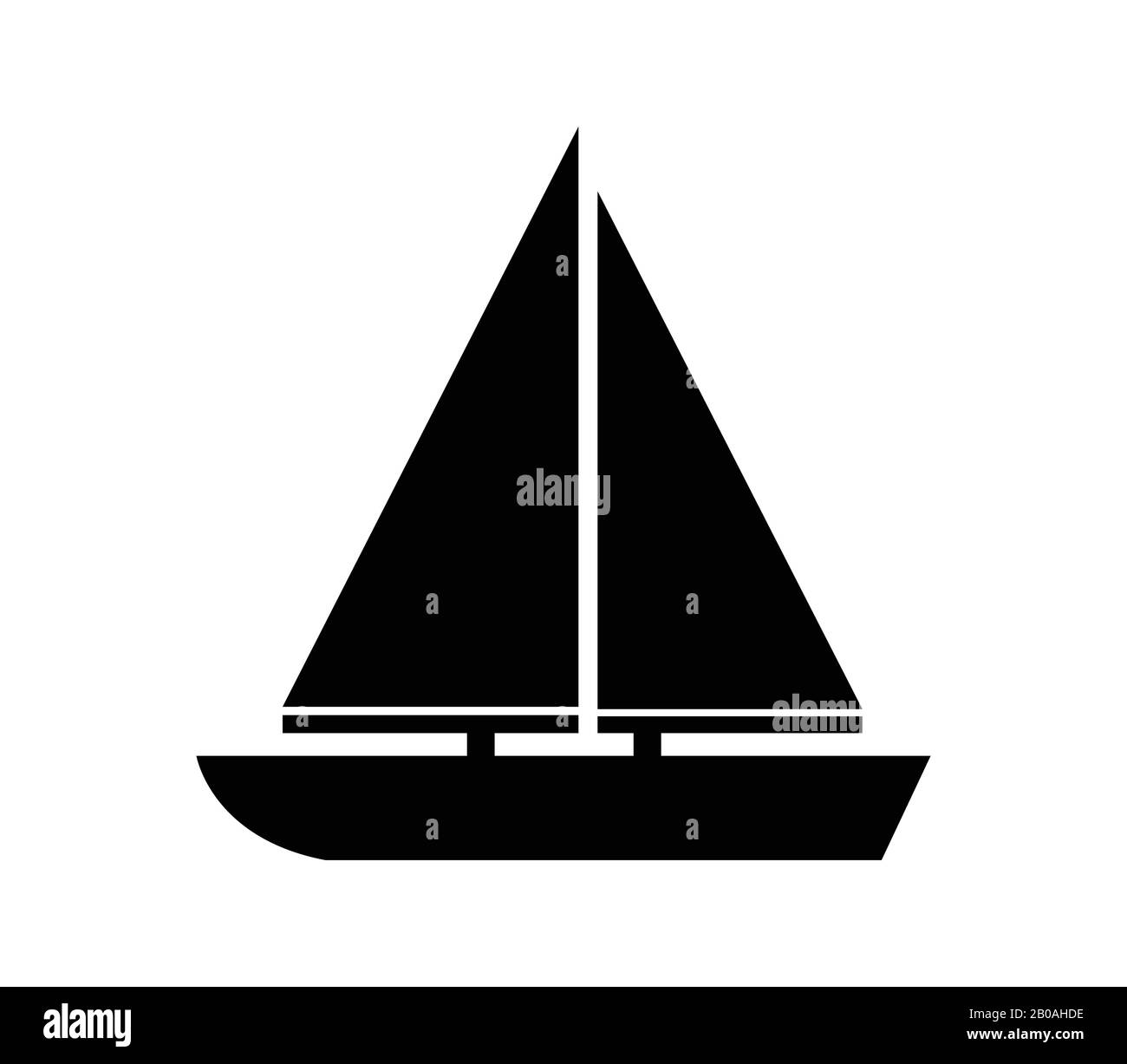 sailboat icon illustrated in vector on white background Stock Vector ...