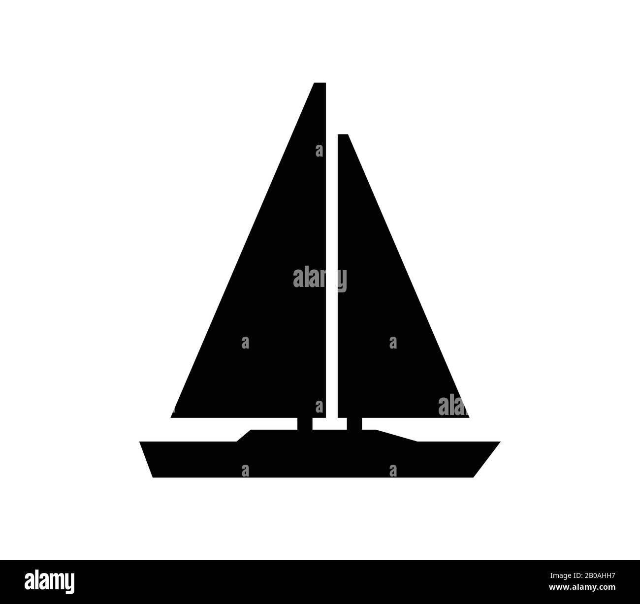 sailboat icon illustrated in vector on white background Stock Vector ...
