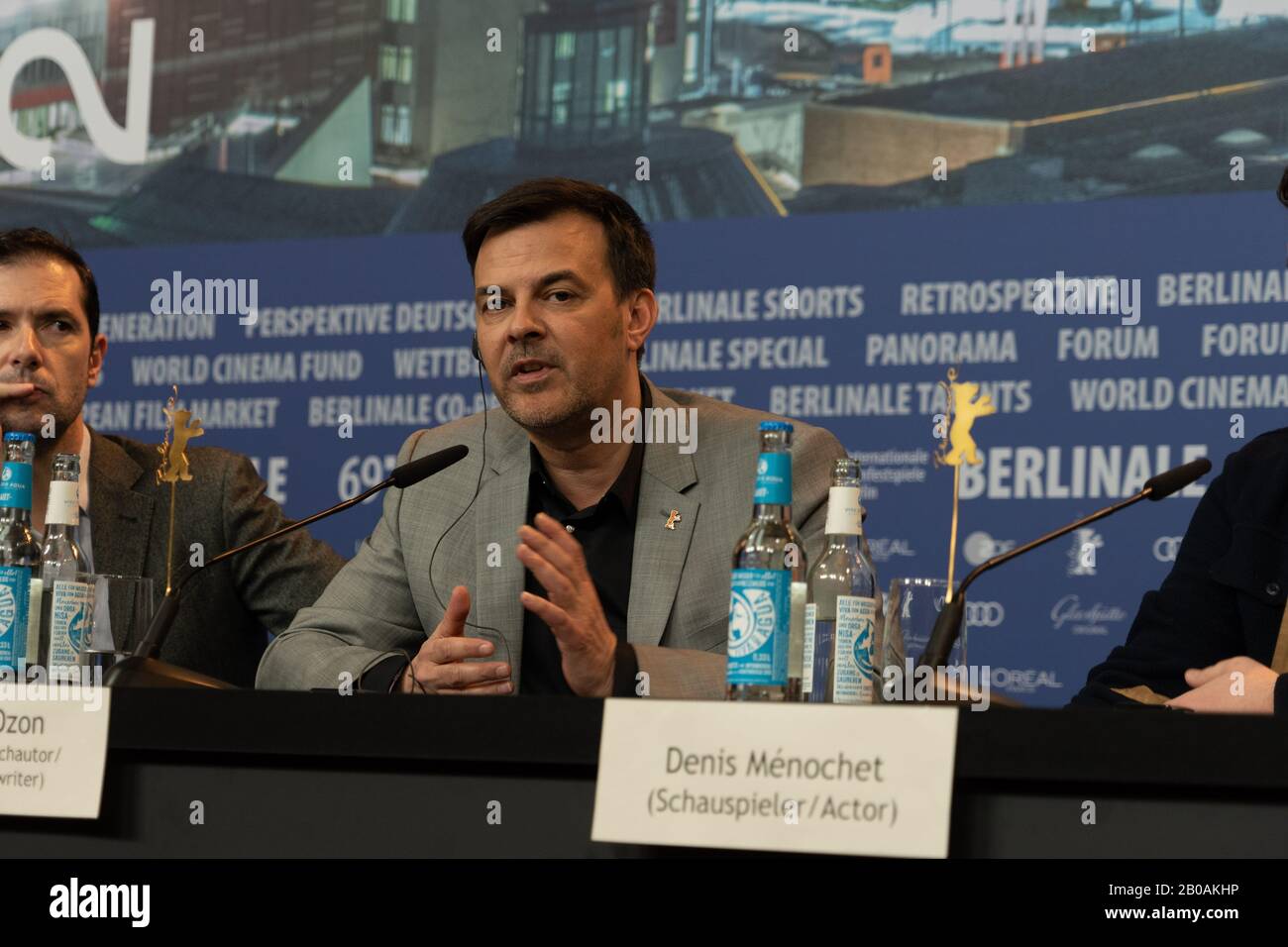 Grace a Dieu, press conference, film by Fracnois Ozon Stock Photo Alamy