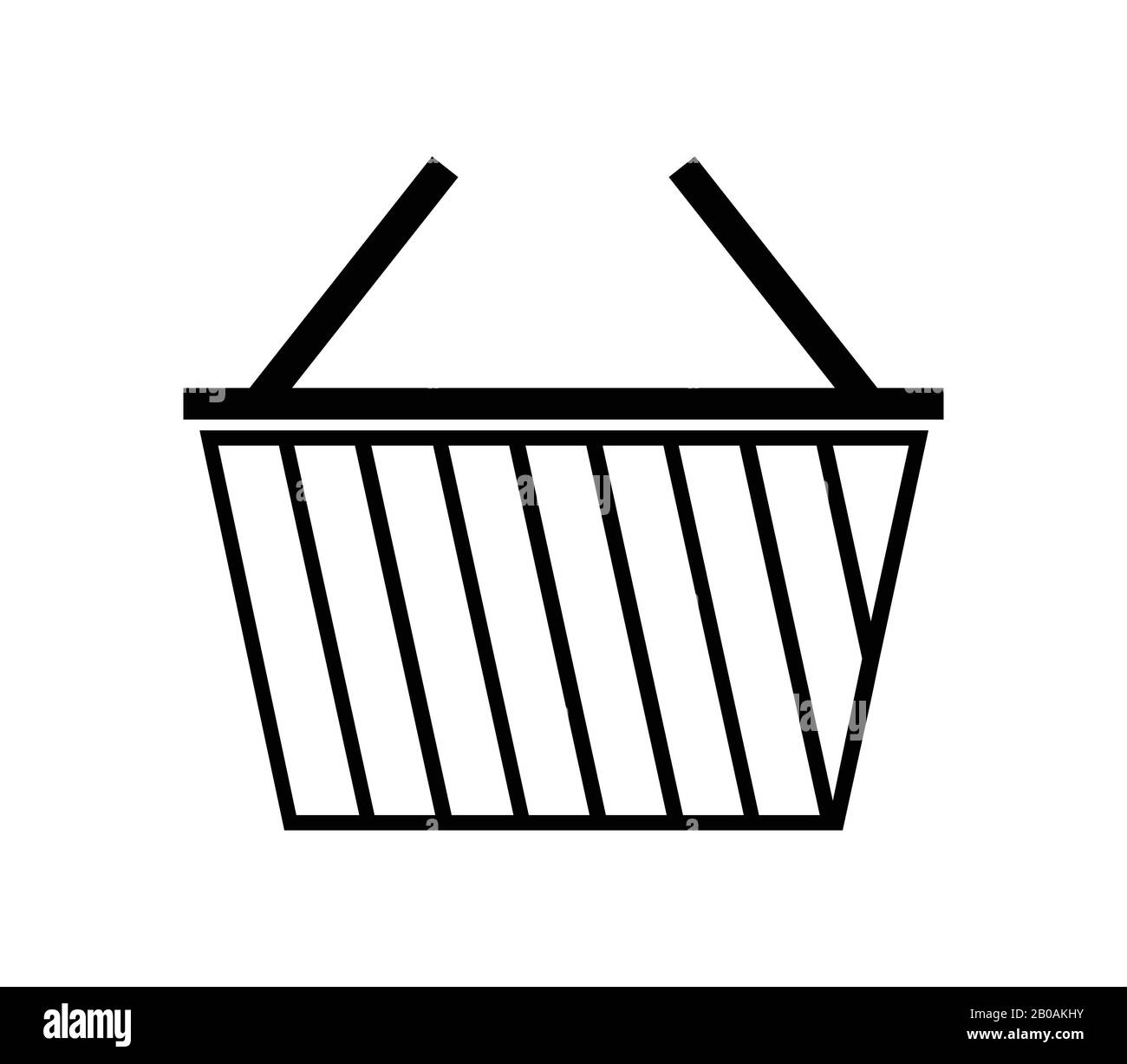 shopping basket icon illustrated in vector on white background Stock ...