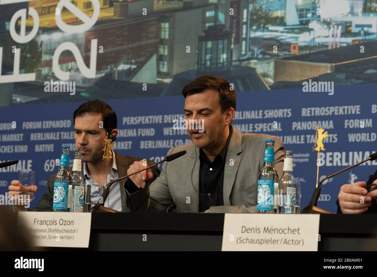 Grace a Dieu, press conference, film by Fracnois Ozon Stock Photo Alamy