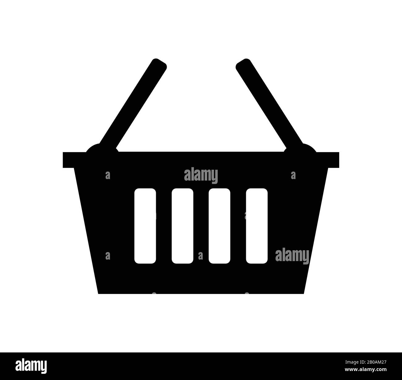 shopping basket icon illustrated in vector on white background Stock ...