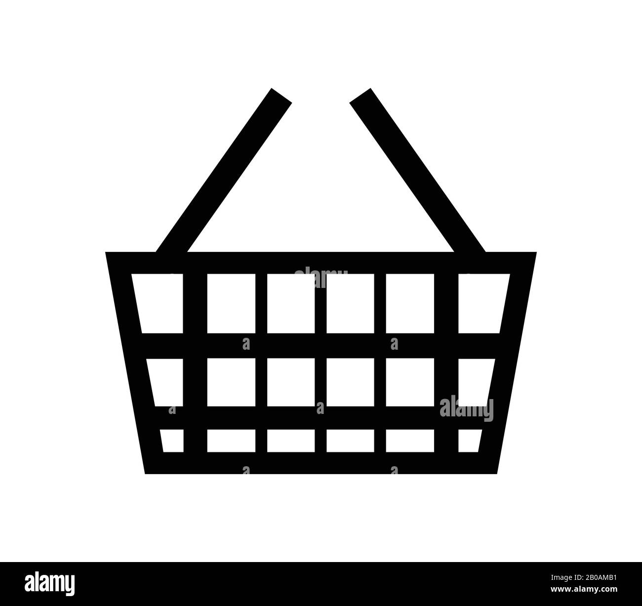 shopping basket icon illustrated in vector on white background Stock ...