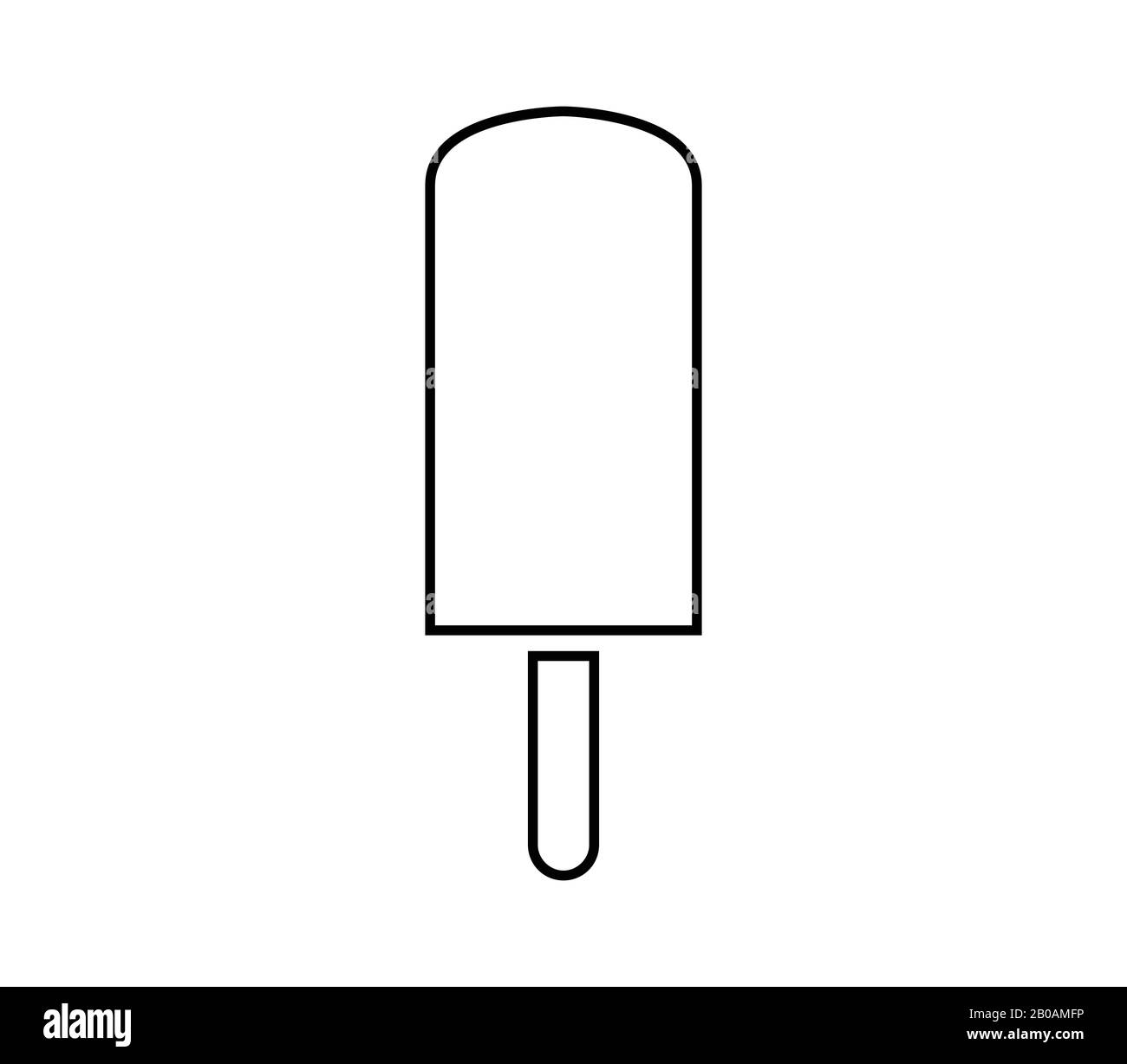 ice cream icon in vector on white background Stock Vector Image & Art ...