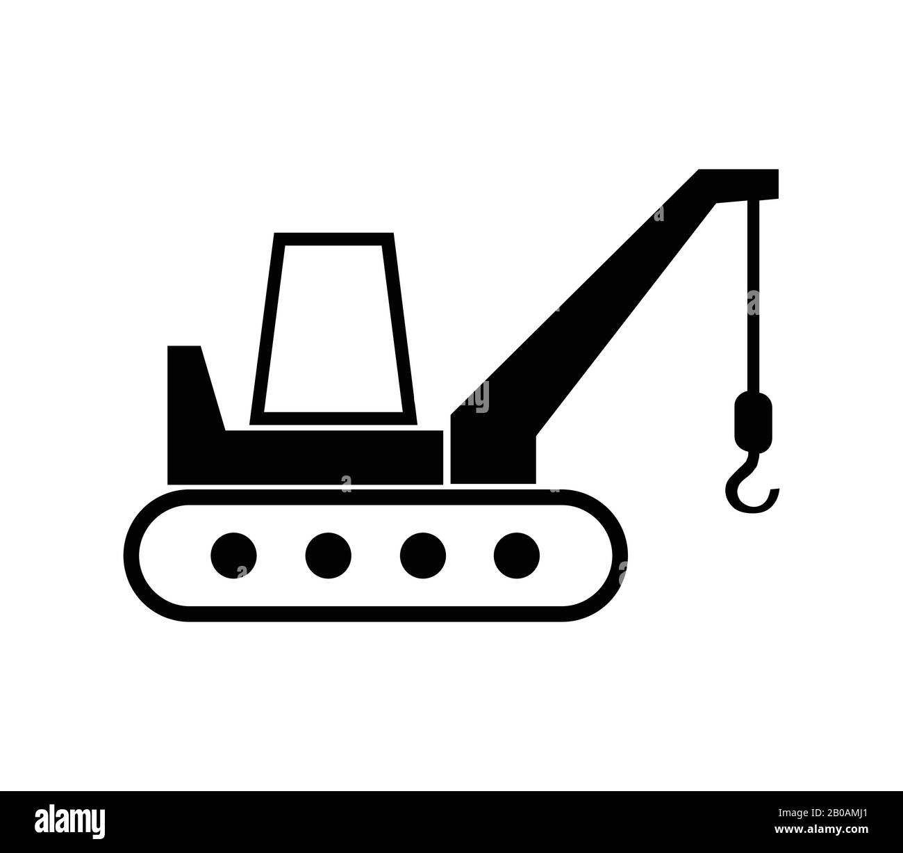 crane icon illustrated in vector on white background Stock Vector Image ...