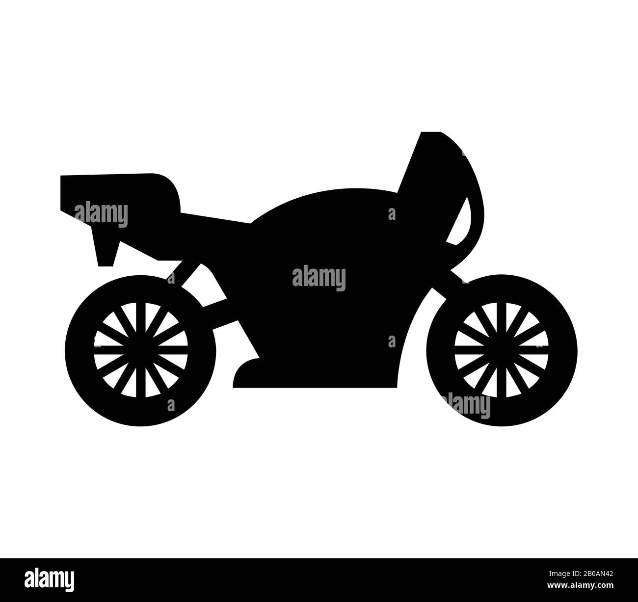 motorcycle icon illustrated in vector on white background Stock Vector