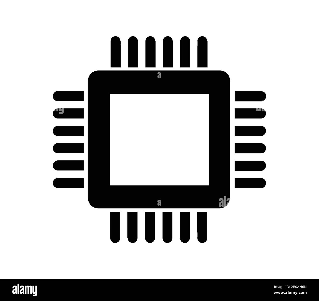 microchip icon illustrated in vector on white background Stock Vector ...