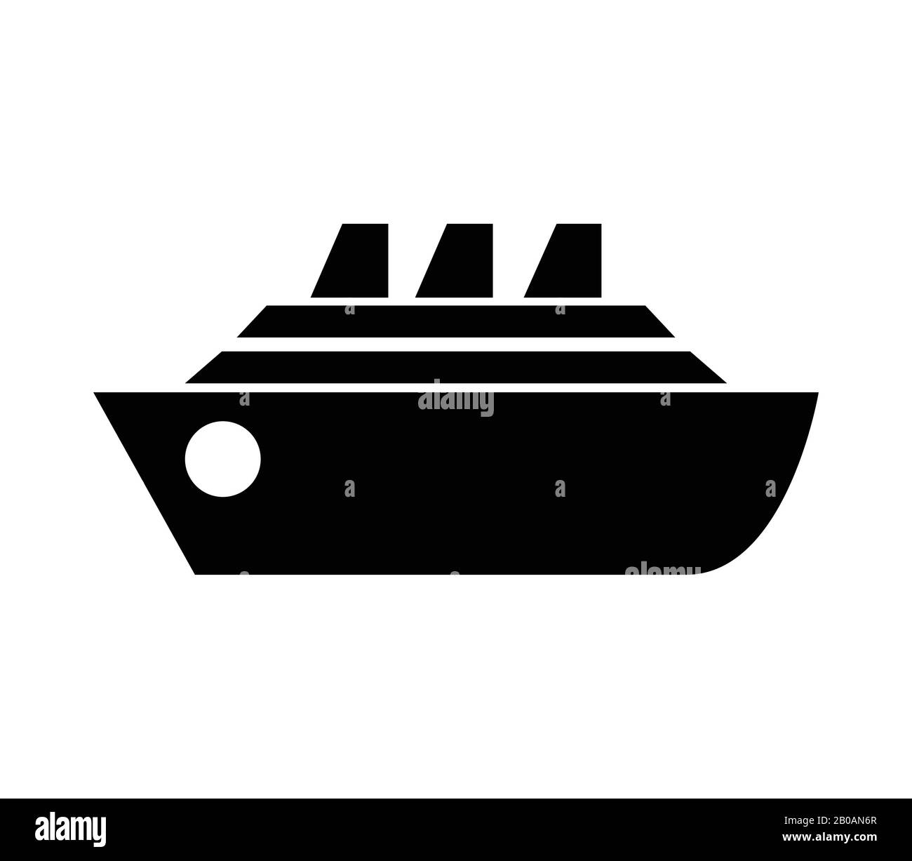 ship icon illustrated in vector on white background Stock Vector Image ...