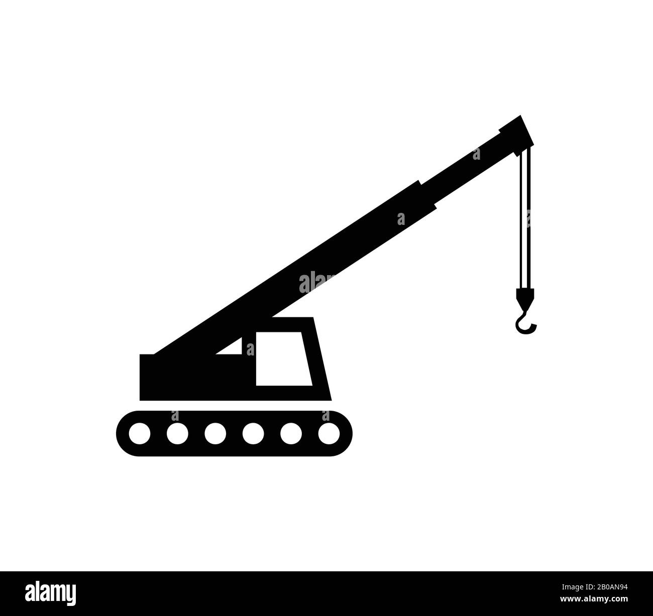 crane icon illustrated in vector on white background Stock Vector Image ...