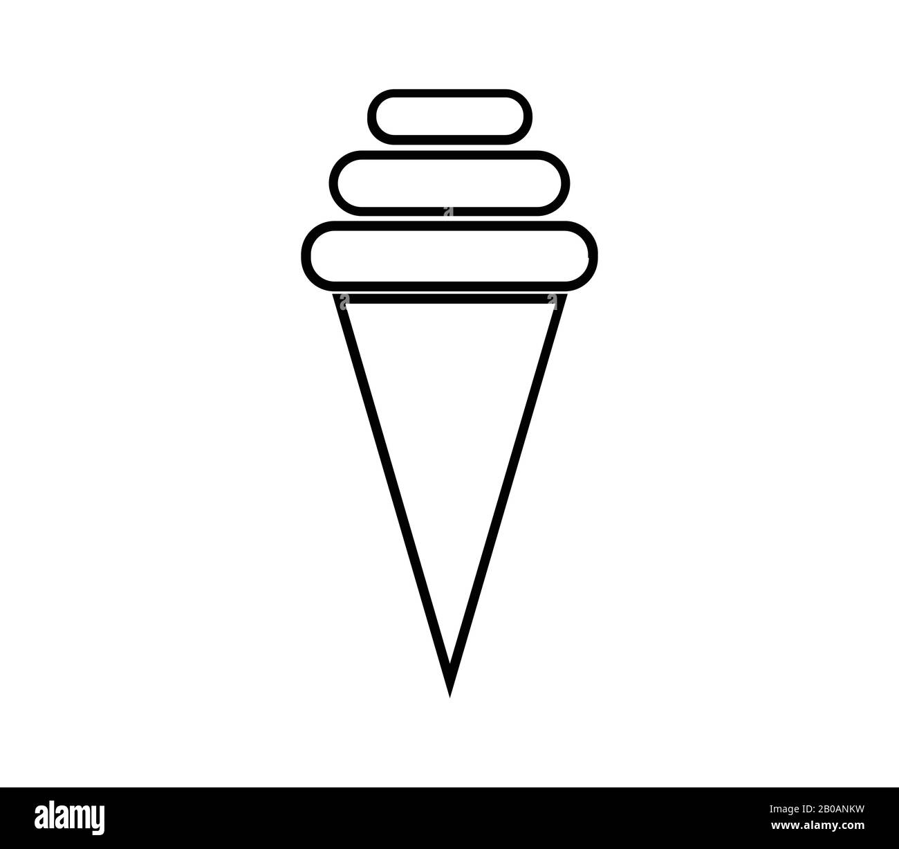 ice cream icon illustrated on white background Stock Vector Image & Art ...