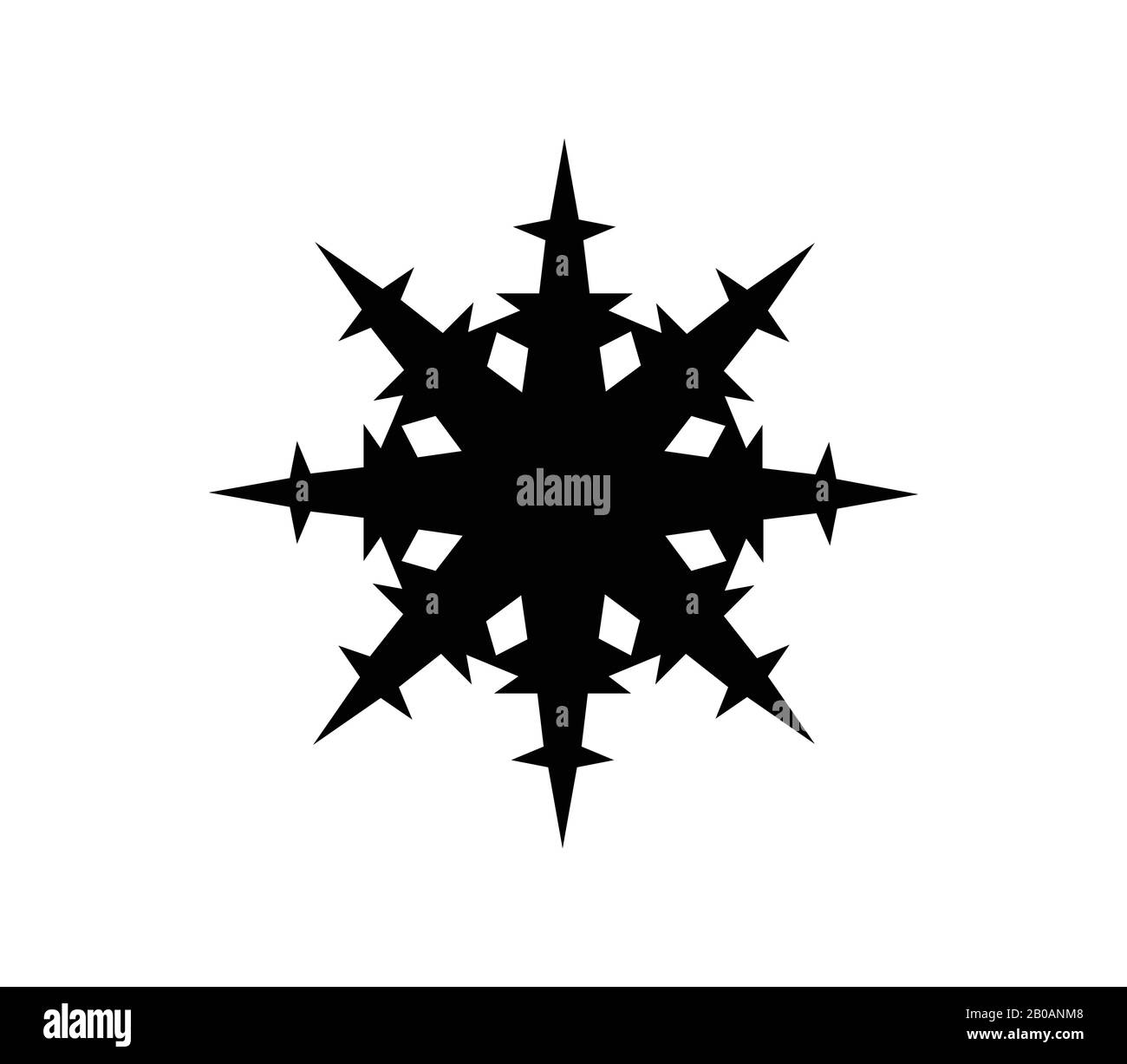 snowflake icon illustrated in vector on white background Stock Vector ...