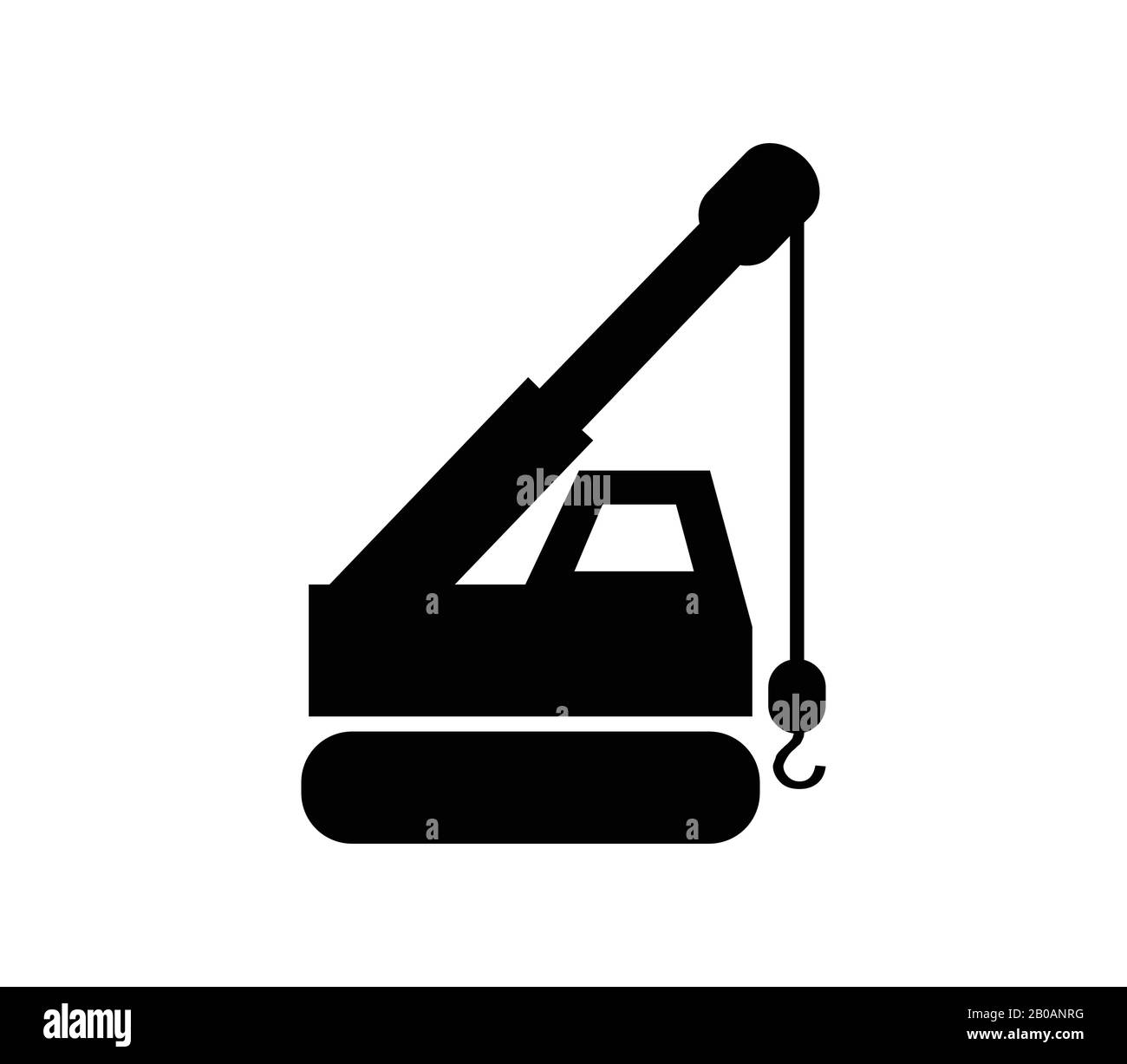 crane icon illustrated in vector on white background Stock Vector Image ...