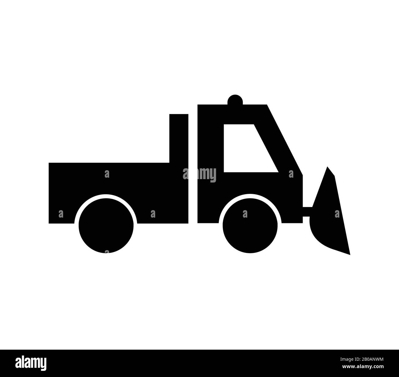 snowplow icon illustrated in vector on white background Stock Vector
