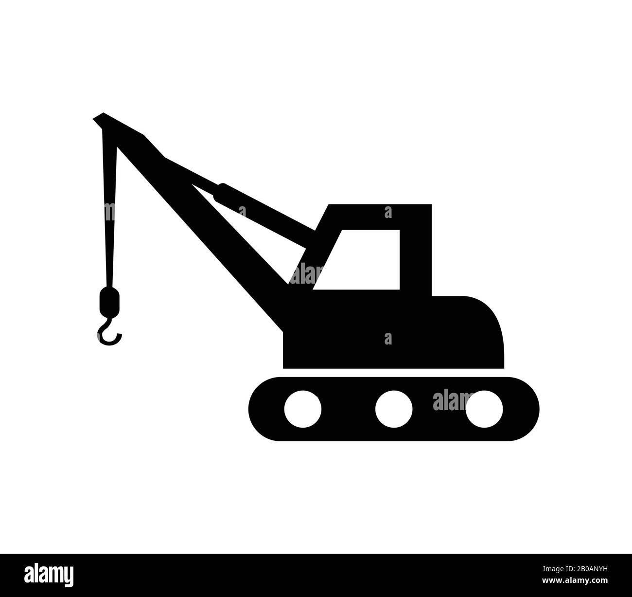 crane icon illustrated in vector on white background Stock Vector Image ...
