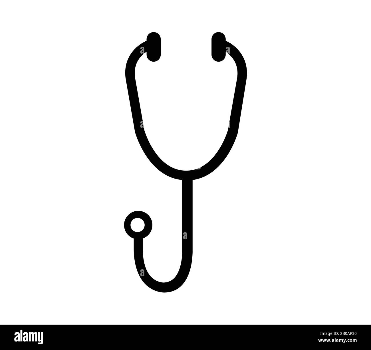 stethoscope icon illustrated in vector on white background Stock Vector ...