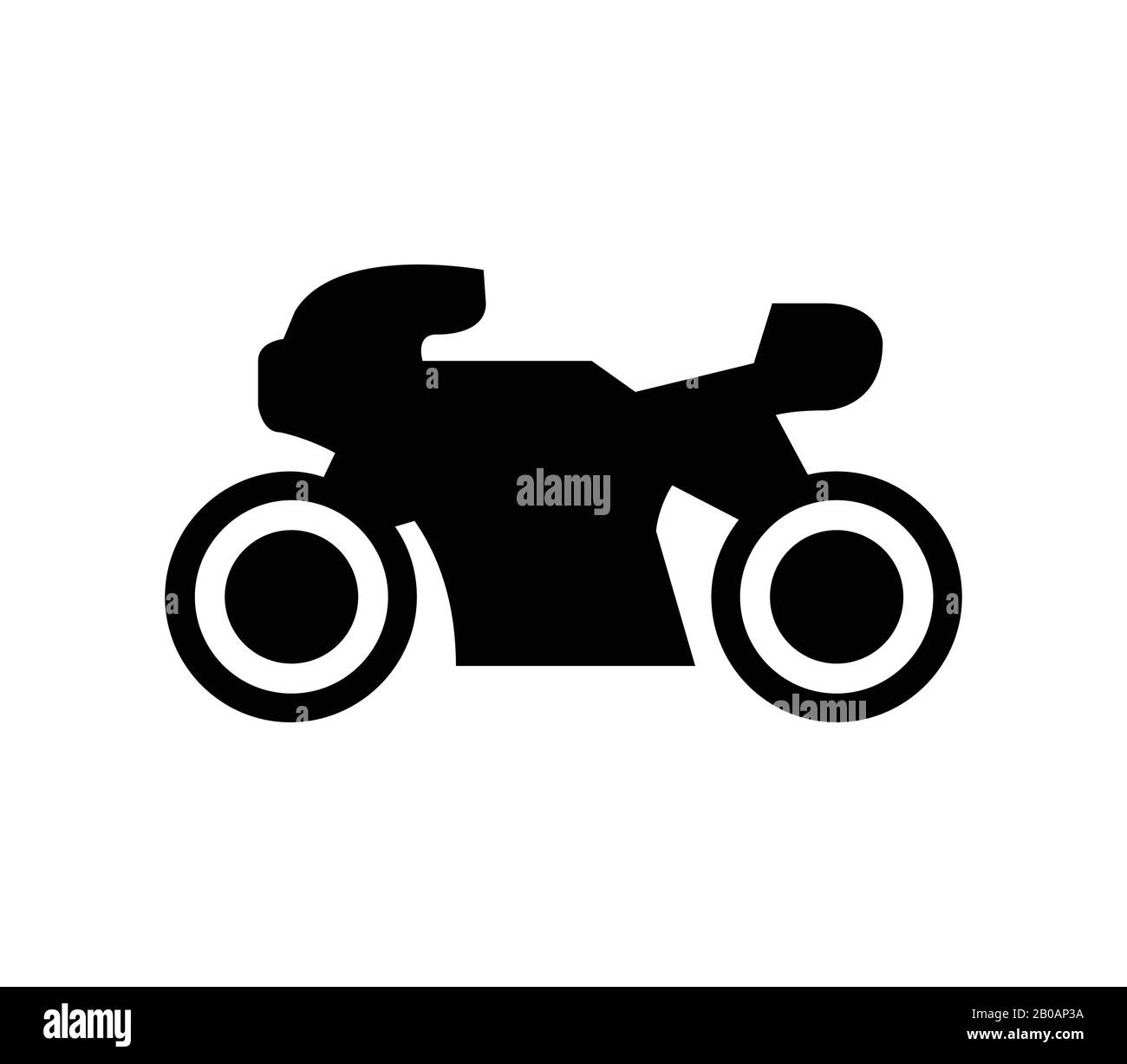 motorcycle icon illustrated in vector on white background Stock Vector