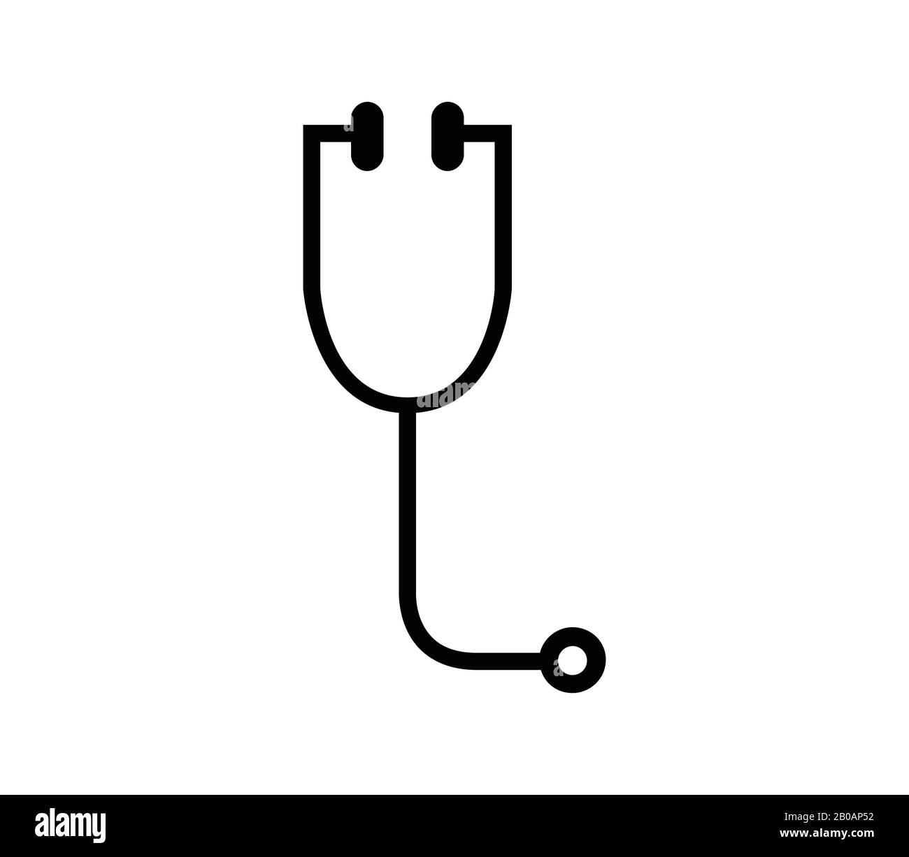 stethoscope icon illustrated in vector on white background Stock Vector ...