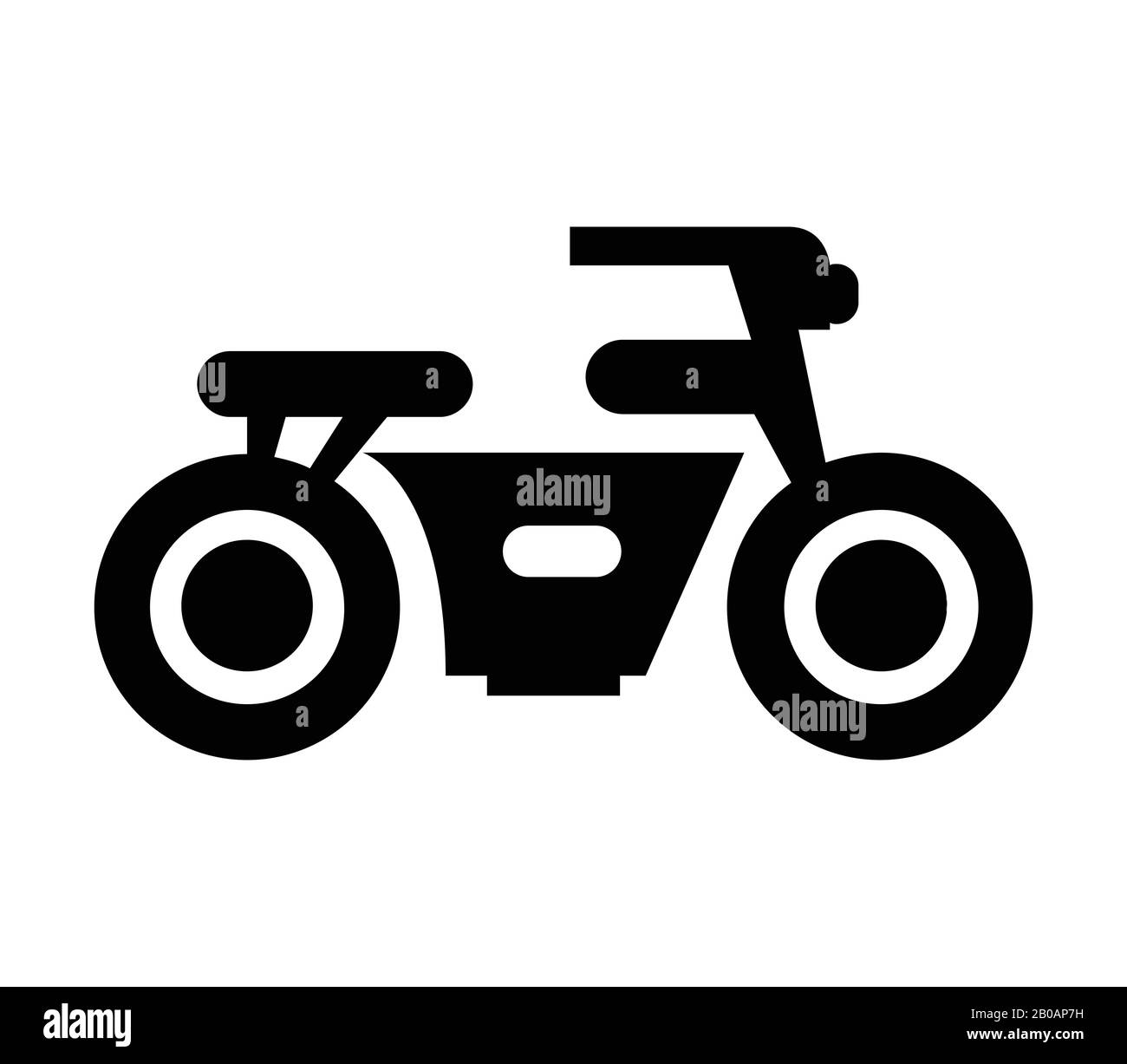 motorcycle icon illustrated in vector on white background Stock Vector