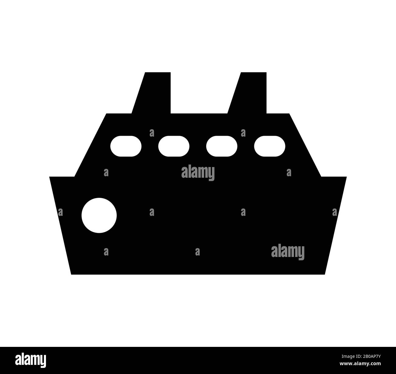 ship icon illustrated in vector on white background Stock Vector Image ...