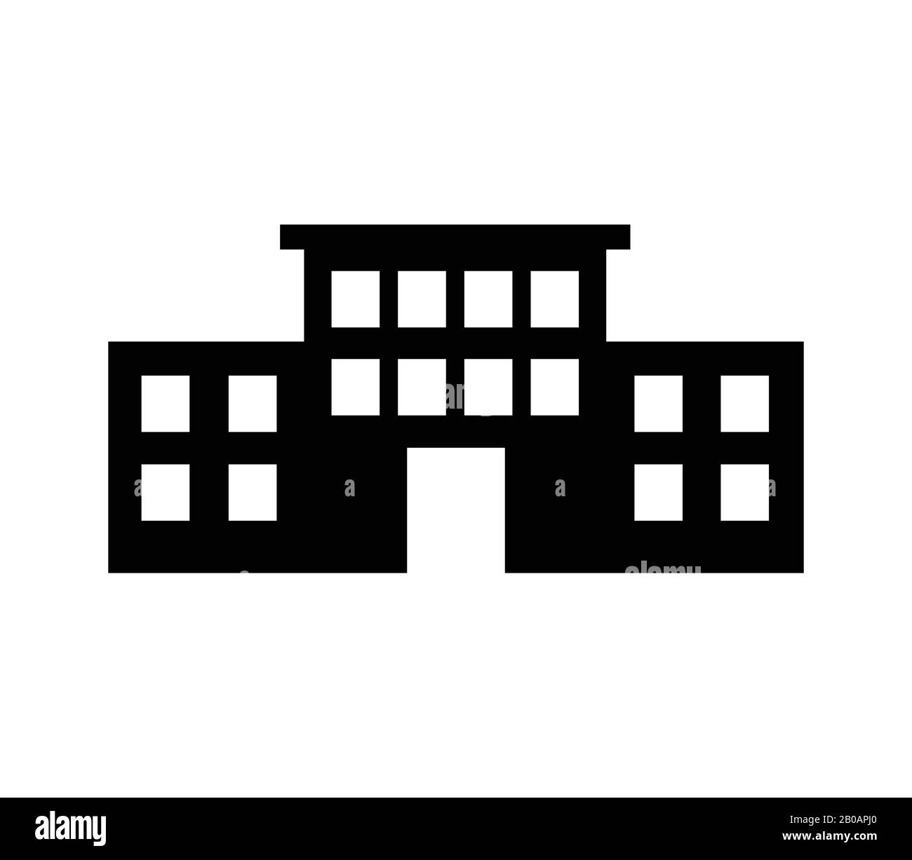school icon illustrated in vector on white background Stock Vector ...