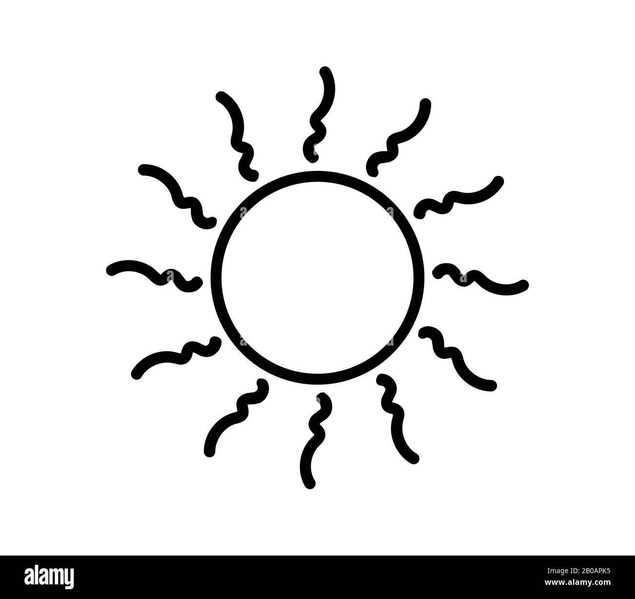 sun icon illustrated in vector on white background Stock Vector Image ...