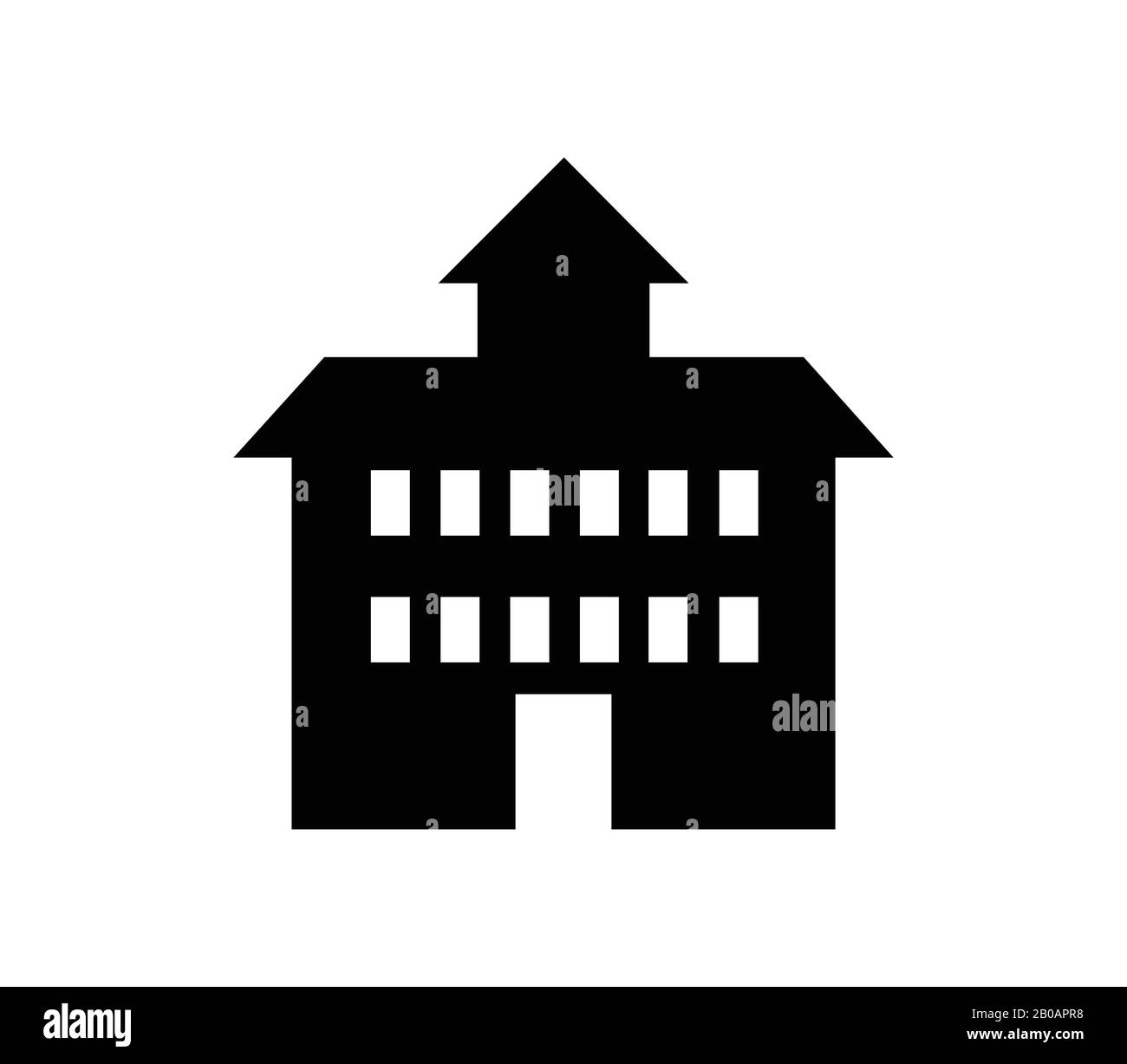 school icon illustrated in vector on white background Stock Vector ...