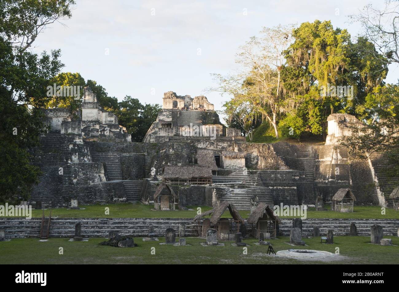 Guatemala, Tikal National Park, Acropolis del Norte, North Acropolis,  600-800 BC; UNESCO World Heritage Site Stock Photo