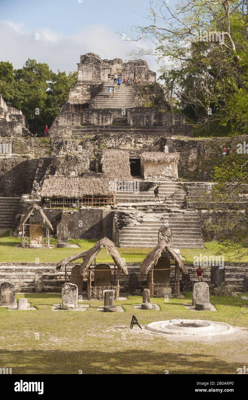 Guatemala, Tikal National Park, Acropolis del Norte, North Acropolis,  600-800 BC; UNESCO World Heritage Site Stock Photo
