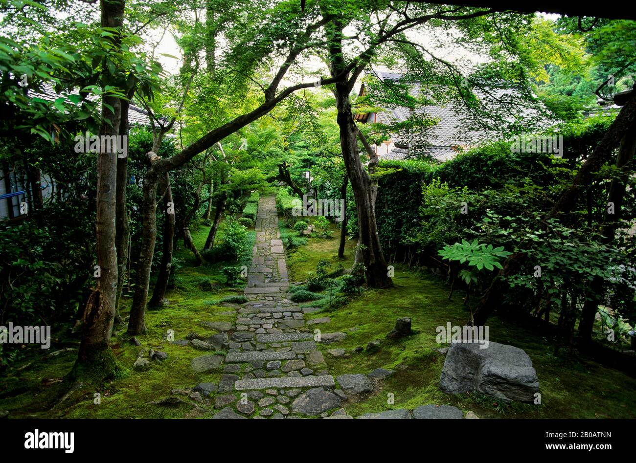 JAPAN, KYOTO, RYOANJI TEMPLE, WALKWAY Stock Photo Alamy