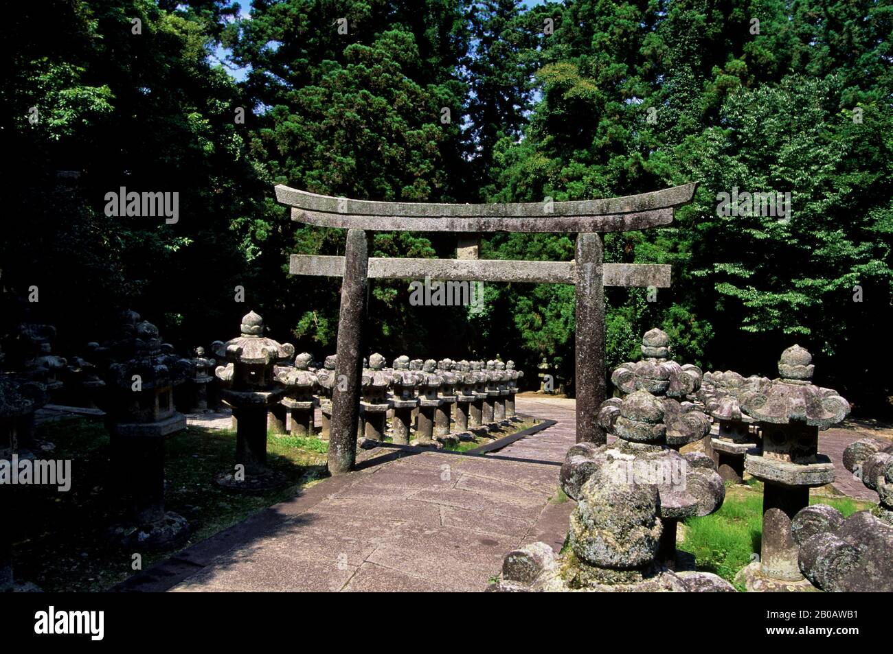 JAPAN, HAGI, DAISHO-IN TEMPLE (BUDDHIST), TORI GATE Stock Photo